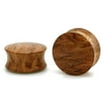 thumbnail image 2 of Tioneer Dark Brown Organic Wood Ear Expander Plugs Body Jewelry, 2 of 4