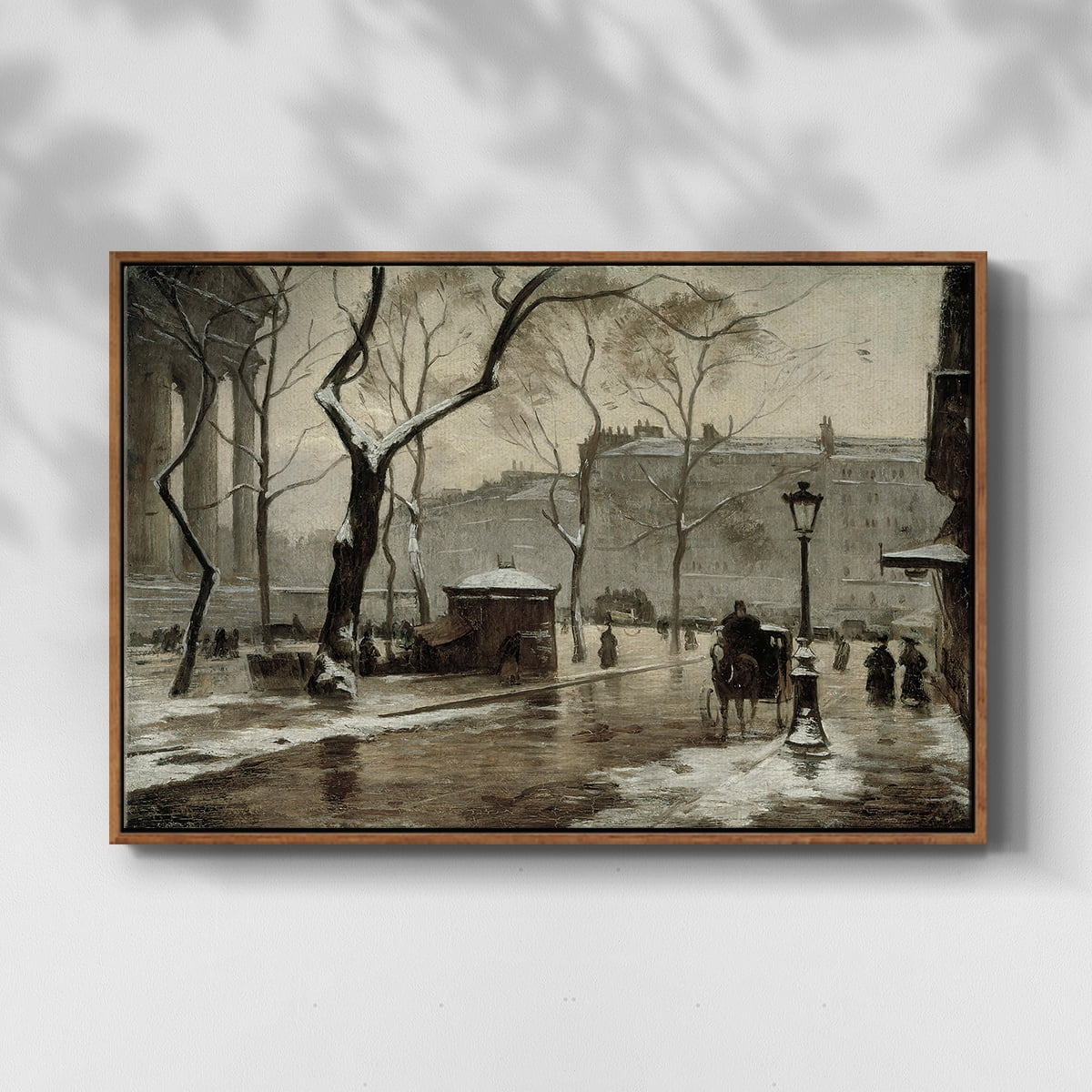 Vintage Animal Print-XXIX By Wexford Home Framed in Walnut Wood Gallery Wrapped Canvas 27 in. x 41 in.