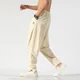 thumbnail image 5 of Pantalones de hombre ajustados, pantalones casuales para hombre, lino, harén, tendencia punk, venta regular, estilo coreano, estético, ropa de calle de licra, larga, 5 of 5