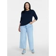 thumbnail image 5 of Time and Tru Women's Wide Leg Jeans, 31" Inseam, Sizes 0-22, 0L-22L, 5 of 6