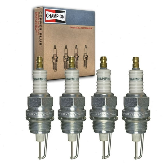 4 pc Champion 589 Industrial Spark Plugs for 17E 17EX 18 912 TT15 W89D Ignition Wire Secondary