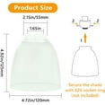 thumbnail image 2 of 3 Pack Clear Glass Shade Replacements, Ceiling Fan Light Covers Glass Globes Lampshades for Chandelier, 4.92"High, 4.72"Diameter, 1.65 "Fitter, High Transmittance Bell Shaped Glass Shades, 2 of 14