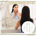 thumbnail image 5 of Iron Earring Display Folding Screen Stands with 3 Folding Panels Jewellery Earring Organizer Hanging Holder Rectangle Golden 28x10~30.7x0.6~1.8cm, 5 of 5