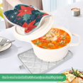 thumbnail image 3 of Yayeee Pot Holders Kitchen Heat Resistant with Pocket 7"x9.8" Cotton Oven Cooking Hot Pads, Christmas Berries, 3 of 7
