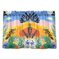 thumbnail image 7 of Yayeee Kitchen Curtains Tier Pair Light Filtering 27"x36" Rod Pocket Short Cafe Window Panel, Colorful Landscape, 7 of 7