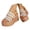 White, variant on Modisza Tow Strap Chunky Platform Slides for Women Hollow Out Woven Beach Sandals Ladies Wedge Heel Outdoor Dress Shoes Size 8.5 Brown