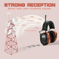 thumbnail image 4 of PROHEAR 027 AM FM Radio Headphones with Digital Display, 25dB NRR, Safety Ear Protection Earmuffs for Mowing, Snowblowing, Construction, Work Shops - Orange, 4 of 8