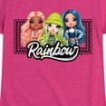 thumbnail image 3 of Rainbow High - Rainbow Checkered Frame - Toddler And Youth Girls Short Sleeve Graphic T-Shirt, 3 of 5