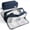 Navy, variant on OCCOA Multi Layer Zippered Pencil Case with Elastic Straps Large Capacity Oxford Cloth Organizer for Pens Rulers Office Travel Stationery Storage, Black