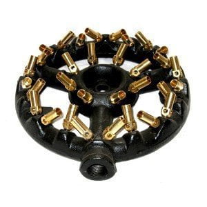 Cast Iron Range - DuraSteel Jet Burner For Chinese Wok Range, 32 Copper Tips, Propane Gas Unit, Cast Iron Body