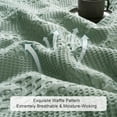 thumbnail image 3 of PHF Cooling Waffle Blanket Twin Size, Lightweight 60% Rayon Derived from Bamboo for Hot Sleepers, Soft and Breathable for Bed Couch and Sofa, 66"x90", Sage Green, 3 of 6