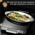 thumbnail image 3 of Shoreew Stainless Steel Roasting Pan with Handles Oval Grilled Fish Pan Multifunctional Baking Pan for Grilled Fish Turkey Lasagna, 3 of 6