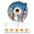 thumbnail image 6 of 13 Inch Round Placemats Set of 4, Dark Blue Snowman Christmas Non Slip Heat Insulation PP Table Mats, Xmas Tree Snowflake Gifts Washable Place Mats for Kitchen Dining Party Table Decor, 6 of 7