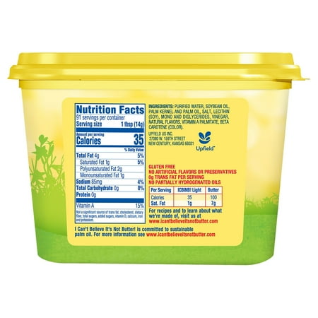 I Can’t Believe It’s Not Butter! Light Spread 45 oz Tub (Refrigerated)