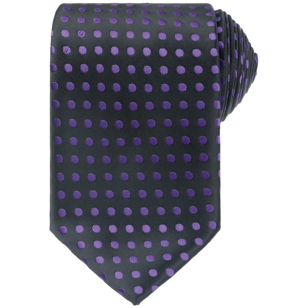 Corbatas de puntos para hombres INSPIRE CHIC para el Día del Padre, corbata autoajustable de 3.1" de ancho, corbata de satén para bodas, clásica azul marino con puntos rojos, talla única