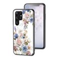 thumbnail image 1 of Nalacover for Samsung Galaxy S23 Ultra Slim Case,Exquisite Floral Pattern 360 Rotating Diamond Ring Holder Anti-Scratch Soft TPU Silicone Bumper Rubber Tempered Glass Back Cover, A, 1 of 9