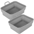 thumbnail image 2 of EASTIN 2Pcs Air Fryer Silicone Pot avec Poignée Réutilisable Air Fryer Doublure Résistant à la Chaleur Antiadhésif Air Fryer Silicone Pan Pliable Air Fryer Accessoires Doublures pour Double Panier Air Fryer O, 2 of 11