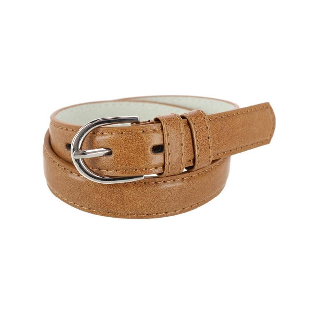 CTM® Kid's Leather 1 inch Basic Dress Belt