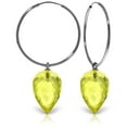 thumbnail image 2 of Galaxy Gold 14K White Gold Natural Lemon Quartz Hoop Earrings - Vibrancy - Fine Jewelry for Women, 2 of 3