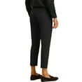 thumbnail image 3 of INSPIRE CHIC Men's Pleated Front Slim Fit Solid Business Cropped Dress Pants 28 Black, 3 of 6