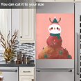 thumbnail image 6 of IAUYY Magnetic decorative sticker - 23x26 Inch PVC Refrigerator Decorative Cover, Removable DIY Art for Kitchen Appliances Wearing A Scarf, 6 of 6