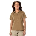 thumbnail image 1 of BlueGeneration Ladies Short Sleeve Teflon Twill - Tan 4 Extra Large Solid, 1 of 1
