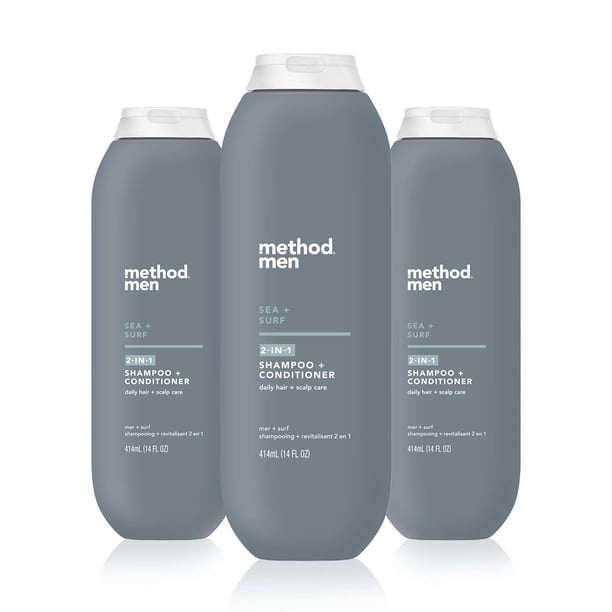 Champú y acondicionador Method Men Sea + Surf, 400 ml (paquete de 3 ...
