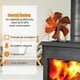 thumbnail image 3 of Blades Wood Stove Fan, Stove Fan with Thermometer, Heat Powered Fireplace Fan for Wood Stove/Fireplace/Gas/Log/Pellet Stove (Black), 3 of 5