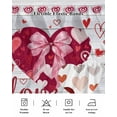 thumbnail image 6 of Valentine's Day Bed Skirt Queen Size 18 Inch Drop, Love Bow Heart Pink Patchwork Wood Grain Adjustable Elastic Dust Ruffles Bedskirt for Queen Bed Wrap Around Pleated Mattress Frame Cover, 6 of 9