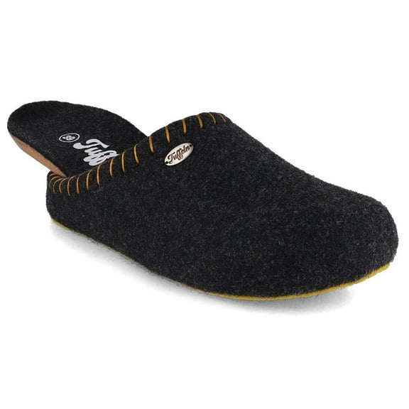 Tuffeln Felt Slippers with Arch Support «Auszeit», dark grey