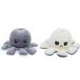 thumbnail image 4 of Pulpo de peluche reversible de doble cara, juguete para bebé (gris y beige), 4 of 14