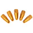 thumbnail image 1 of MesaSe 5pcs Bicycle Presta High Aluminium Pressure Valve Caps Dust Covers (Gold), 1 of 7