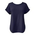 thumbnail image 5 of Summer Savings Womens Tops Short Sleeve Shirts Blouses for Women Dressy Casual Cap Sleeve Tops Summer Vacation Beach Fashion S-XXL Basic Everyday Wear, 5 of 5
