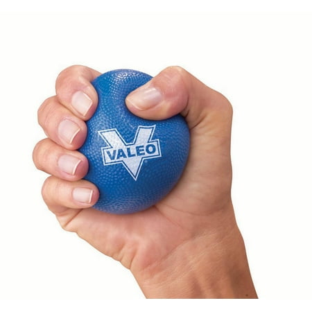 Valeo Blue Textured Rubber Squeeze Ball 1/2 Pound With Comfortable Grip To Strengthen Hands, Wrists, And Forearm