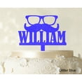 thumbnail image 1 of Personalized Name Cake Topper Personalized Glitter Blue Cake Topper Color Option Available 5-7 Inches Wide, 1 of 1
