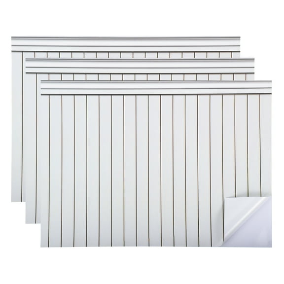 3 Pcs Dollhouse Wallpaper,1:12 Self-Adhesive Roof Shingle(White)