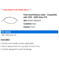 thumbnail image 2 of Front Hood Release Cable - Compatible with 1998 - 2000 Volvo V70 1999, 2 of 2