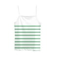 thumbnail image 5 of ZQGJB Summer Sleeveless Spaghetti Strap Tank Tops for Women Dressy Casual Striped Color Block Print Camisole Vest Loose Fit Tunic Blouse Green XXL, 5 of 6