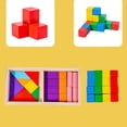 thumbnail image 1 of Wooden Pattern Blocks Jigsaw Geometric Wooden Blocks for Children Boys Gifts, 1 of 8