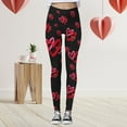 thumbnail image 2 of Tosmy Women's Leggings Womens Valentine's Day Casual Print Love Yoga Pants Leggings Soft, 2 of 4