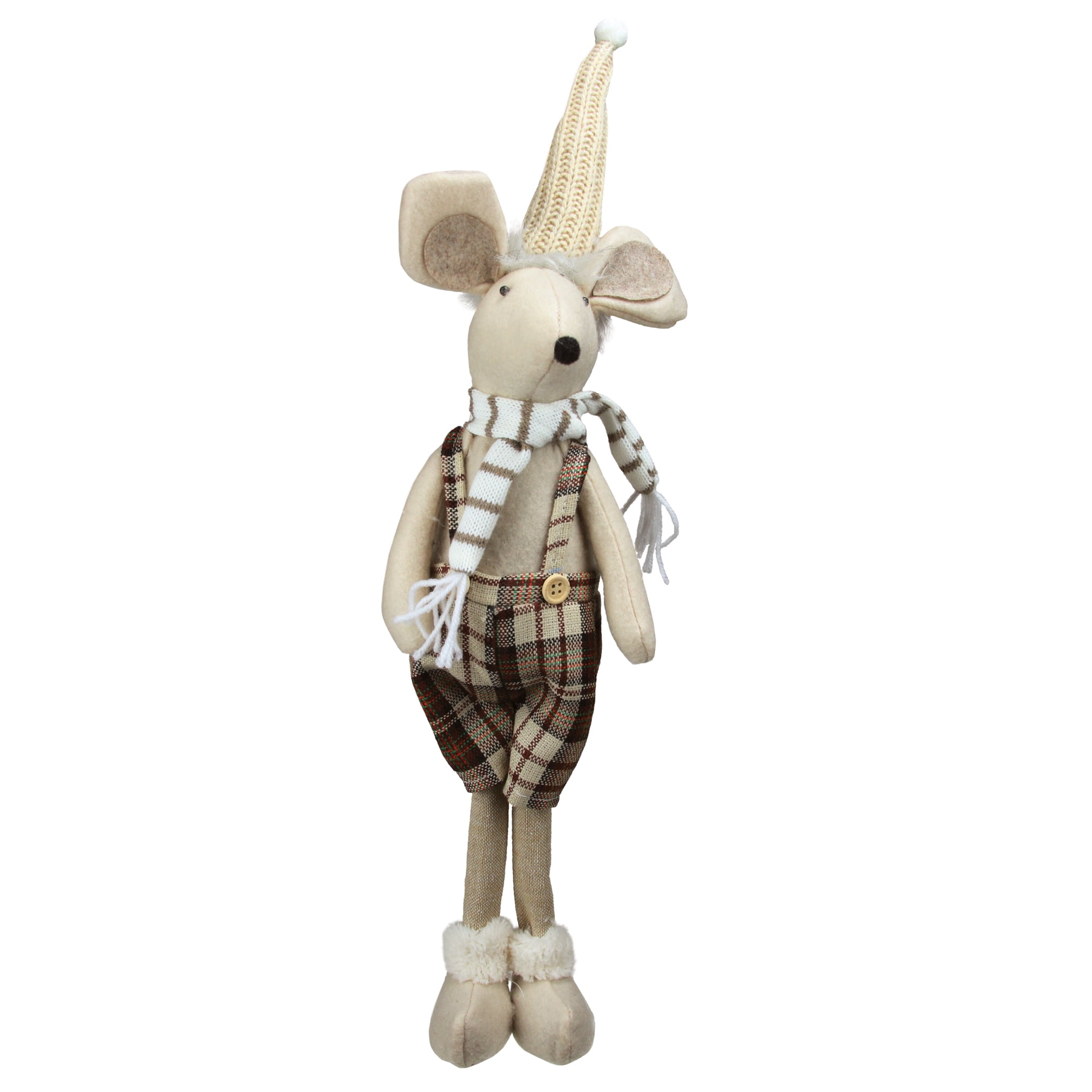 17 Beige And Brown Standing Boy Mouse In Plaid Dress Christmas Tabletop Figurine Walmart Com Walmart Com