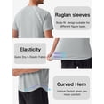 thumbnail image 4 of Pinspark Mens 2 Pack UPF50+ Sun Protection Swim Surf Short Sleeve Athletic Shirts Rash Guard Quick Dry Performance Shirts, 4 of 6