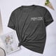 thumbnail image 5 of Fiudx Ropa de Mujer Moda Mujer Verano Cómodo Cuello Redondo Impresión Manga Corta Tops Blusa Camiseta, 5 of 6