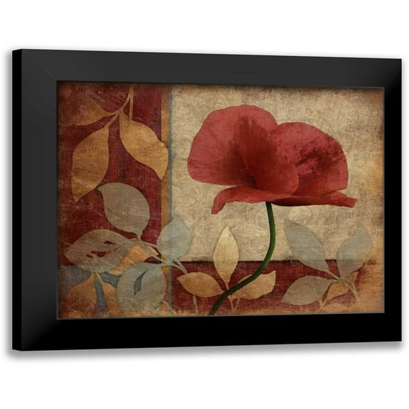 Grey, Jace 14x12 Black Modern Framed Museum Art Print Titled - Poppies Mate
