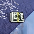 thumbnail image 2 of Broche Creative Money Stack con dibujos animados de billetes de un dólar esmaltados, 2 of 3