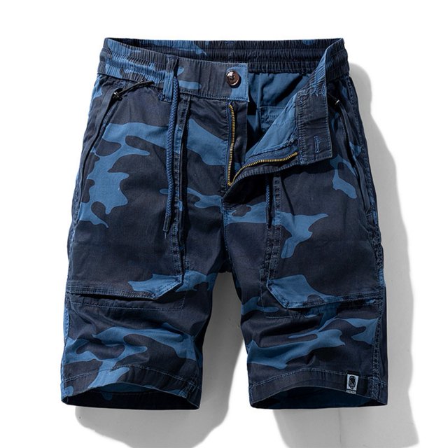 WOLLED Shorts Cargo Vintage Camouflage pour Hommes Randonnée & Camping Utilitaire Extérieur Séchage Rapide Léger