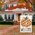 thumbnail image 4 of Shmbada Fall Pumpkin Welcome Garden Flag 12x18 Inch Double Sided Outside, Seasonal Holiday Thanksgiving Yard Outdoor Decorative Flag, 4 of 7