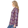 thumbnail image 3 of Woman Within Plus Size Classic Flannel Shirt, 3 of 6