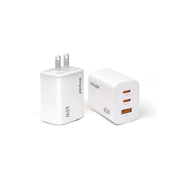 Cargador Ernydal de 65 W GaN USB-C PD Fast con dos USB-C y USB-A