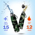 thumbnail image 2 of Camouflage 29oz Stainless Steel Insulated Thermos with Tea Filter, 360° Printed Travel Bottle, Leakproof BPA-Free Flask with Anti-Slip Base, 304 Inner & 201 Outer, Vacuum Cup, 2 of 6